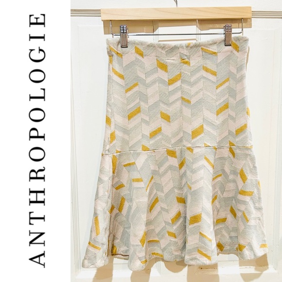 Anthropologie Dresses & Skirts - {Anthropologie | Moth} Fit & Flare Chevron Knit Skirt
